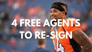 4 SoonToBe Free Agents The Broncos Have To ReSign [upl. by Neelie305]