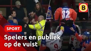 Massale vechtpartij bij ijshockeyduel Eindhoven Kemphanen  Omroep Brabant [upl. by Arreit]