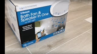 Home Netwerks Bath Fan Light amp Speaker All In One from Home Depot [upl. by Atinot278]