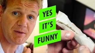 Chef Gordon Ramsay SMOKES HERBS  Red Wine Chocolate Sauce [upl. by Anitniuq]