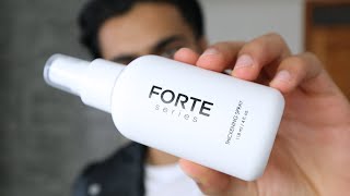 Forte Series Hair Thickening Spray Honest Review [upl. by Eralcyram]