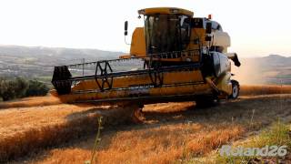 TREBBIATURA FRUMENTO 2013 CON NEW HOLLAND TC5080 HILLSIDE FULL HD [upl. by Llednew]