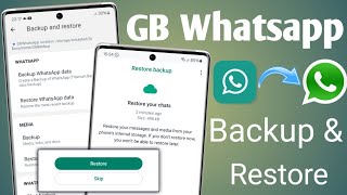 Gb whatsapp chat backup kaise kare  gb whatsapp backup kaise kare  gbwhatsapp to whatsapp backup [upl. by Amo746]