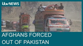 Thousands of Afghan refugees forced out of Pakistan in immigration crackdown ITV News [upl. by Akimrehs]