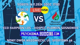 tvnskpl LIVE ECO HARPOON LOS Nowy Dwór Maz  Hospel Płomień Sosnowiec 20241116 1700 1LSK10 [upl. by Alyahc1]