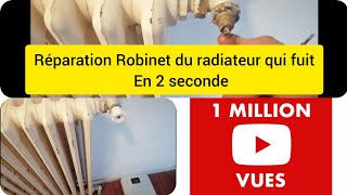 Réparer un Robinet de Radiateur qui fuit En 2 seconde [upl. by Lyrej]