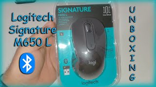 Mouse Sem Fio Logitech Signature M650 L com Design de Tamanho Padrão Clique Silencioso  Unboxing [upl. by Merwyn]