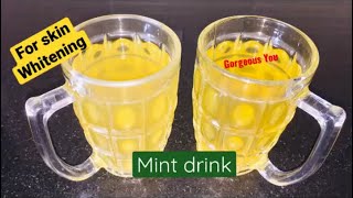 Mint Drink For Skin Whitening Glowing Skin Home RemedyMint TeaWaterRecipe [upl. by Adina]