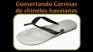 Como Consertando Chinelos Havaianas Sem o botãozinho ♻ [upl. by Salvatore483]