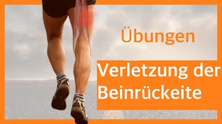 Oberschenkelzerrung 🦵 Muskelfaserriss der Oberschenkelrückseite⎮Verletzung der Hamstrings⎮Reha [upl. by Linda]