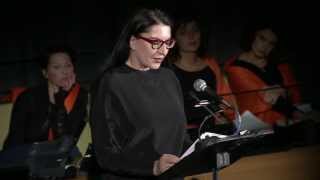 Marina Abramovic  Wounded to Death Ferite a Morte United Nations Headquarters [upl. by Xylon390]