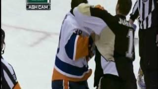 Brent Johnson vs Rick Dipietro Hockey Fight [upl. by Buddie857]