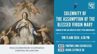 Catholic Mass Online  Solemnity of the Assumption of the Blessed Virgin Mary 15 Aug 2024 [upl. by Lonnie280]