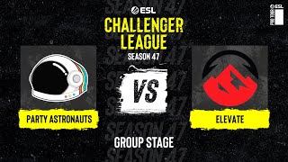 Party Astronauts vs Elevate  ESL Challenger League S47  NA [upl. by Witkin]