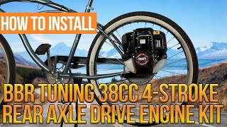 38cc 4Stroke Rear Axle Drive Hub MountEngine Kit How To Install [upl. by Neyud827]