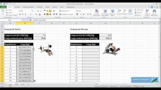 Entrenamiento de FUERZA Planilla para estimar 1RM y carga en X cantidad de repeticiones [upl. by Yert]