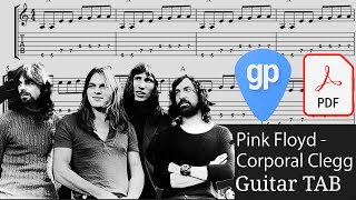 Pink Floyd  Corporal Clegg  A Saucerful Of Secrets 1968 Guitar Tabs TABS [upl. by Aiseneg231]