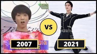 YUZURU HANYUS JUMPS CHILD VS ADULT [upl. by Maurizia]