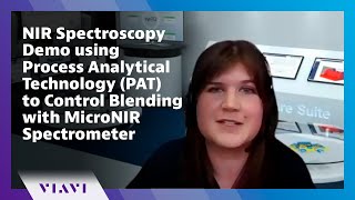 NIR Spectroscopy Demo using Process Analytical Technology PAT to Control Blending with MicroNIR Sp [upl. by Nosnhoj]