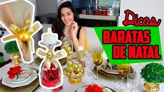 DICAS FÁCEIS E BARATAS PARA DECORAR SUA MESA DE NATAL [upl. by Stephanus]