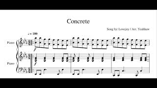 Concrete  Lovejoy Piano Sheet Music [upl. by Damicke]