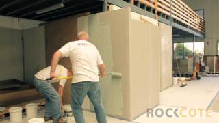 Rendering Cement Sheet and Blueboard Walls with Rockcote [upl. by Temple312]