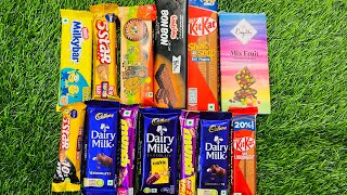 lots of chocolate dairy milk 5starmunchkitkatmilkybardairy milk crackerssatisfying asmrbar [upl. by Penney]