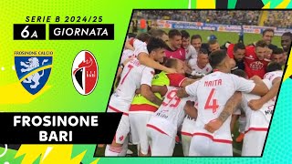 FROSINONE  BARI 03 ▪︎ Serie B 202425 ▪︎ Un Bari padrone del campo condanna Vivarini [upl. by Sinnaiy]