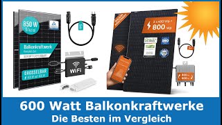 Beste 600 Watt Balkonkraftwerke 2024 TOP 5 🥇 Test Sieger im Vergleich 600W amp 800W einstellbar [upl. by Nedyarb]