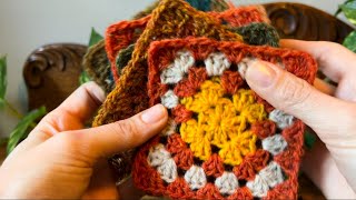 How to crochet the perfect granny square 🧶 BONUS a guide to weaving in ends with minimal effort [upl. by Arbmahs503]