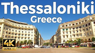 Thessaloniki Greece Walking Tour 4k Ultra HD 60fps – With Captions [upl. by Borrell]