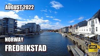 A Walk Around Fredrikstad City Center 4k 60fps Norway [upl. by Namyaw]