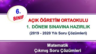 Açık Öğretim Ortaokulu 1Dönem Sınavına Hazırlık  6Sınıf Matematik Dersi Soru ve Çözümleri [upl. by Kramer]