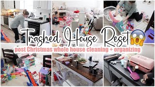 ✨TRASHED HOUSE CLEAN WITH ME  Whole House Clean  Organize  Cleaning Motivation [upl. by Milak495]