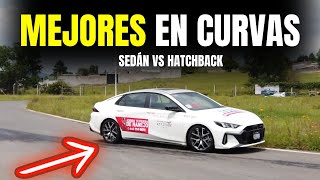 ¿CUÁL ES MEJOR EN CURVAS Sedan o Hatchback  Velocidad Total [upl. by Airednaxela33]