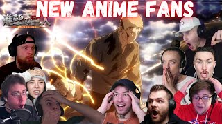 ANIME NEWBIES REACT TO REINER amp BERTHOLD TRANSFORMATION ATTACK ON TITAN SEASON 2 EPISODE 6 REACTION [upl. by Evan]