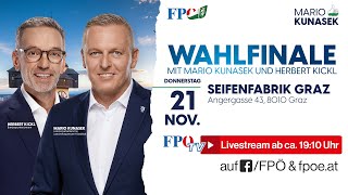 Das SteiermarkWahlfinale der FPÖ mit Herbert Kickl und Mario Kunasek [upl. by Maclean]