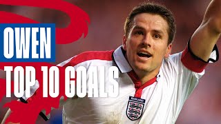 10 INCREDIBLE MICHAEL OWEN GOALS ⚽️ Best Goals for the Three Lions  Top 10  England [upl. by Rosemary366]