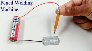 How To Make Simple Pencil Welding Machine At Home With Blade  Diy 12V Welding Machine [upl. by Ahsitak]