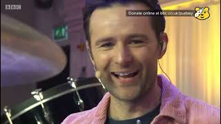 Owain Wyn Evans amp Harry Judd  Five Colours in her Hair  Children in Need 24hr Drumathon 2021 [upl. by Tootsie]