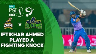 Iftikhar Ahmed Played a Fighting Knock  Peshawar vs Multan  Match 21  HBL PSL 9  M1Z2U [upl. by Angell]