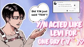 YN acted like Levi for one day 🤭  Levi x YN [upl. by Gatias]