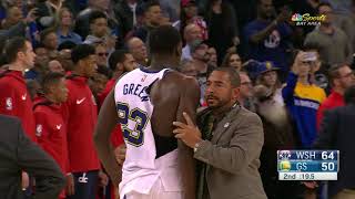 Draymond Green and Bradley Beal Get Ejected For Fighting During Warriors vs Wizards [upl. by Jillane247]