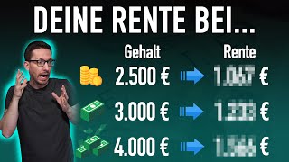 Diese RENTE bekommst DU bei 250030004000 € Gehalt [upl. by Mehsah]