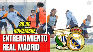 ⚽ENTRENAMIENTO DEL REAL MADRID PREPARÁNDOSE PARA EL PARTIDO CONTRA EL LEGANÉS 19 DE NOVIEMBRE [upl. by Nhojleahcim]