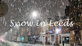 Heavy Snowfall in Leeds December 2023 4K [upl. by Ainiger]