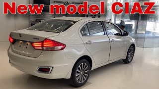 NEW CIAZ WHITE DETAILED REVIEW  NEW WHITE PREMIUM SEDAN 2024 REVIEW  SUZUKI CIAZ [upl. by Etem884]