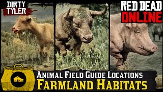 Red Dead Online Animal Field Guide All Farmland Habitat Location RDR2 [upl. by Chamkis]