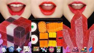 11MINUTES EMOJI EATING ASMR FOR SLEEP GENSHIN FOOD ASMR WAX CANDY HONEY JELLY ASMR 💙 [upl. by Chaney827]