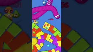 snake 🐍 game worms hunt Battle big snake game worms zone io game viral gamingvideo [upl. by Arsuy115]